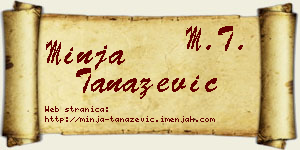 Minja Tanazević vizit kartica
